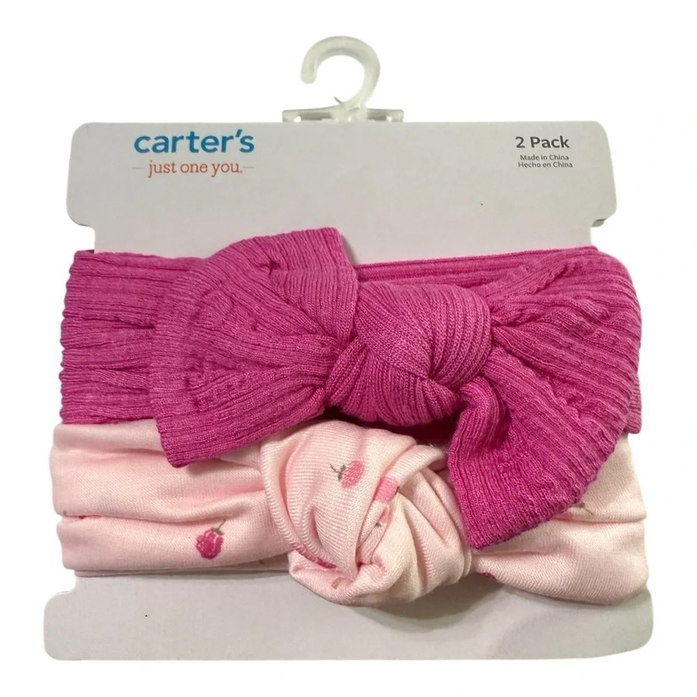 Carter’s Baby Girl Headbands – 2 Pack Bow Knot Turban Style